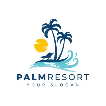 Palm Resort Logo & Business Card