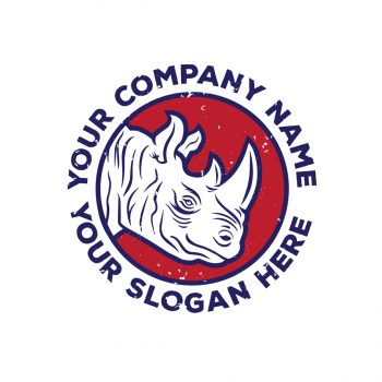 Rhino Head Logo & Business Card Template