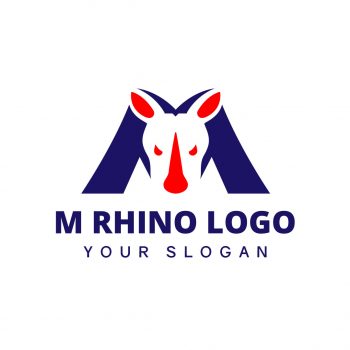 Letter M Rhino Logo & Business Card