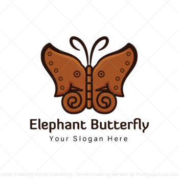 Elephant Butterfly Logo & Business Card