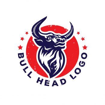 Bull Head Logo & Business Card template