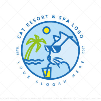 Cat Resort Logo & Business Card Template