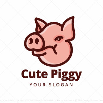 Simple Pig Logo & Business Card Template