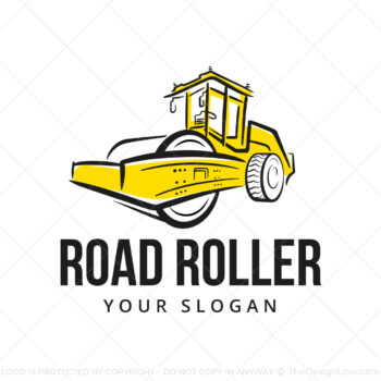 Simple Road Roller Logo Template